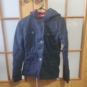Hollister Heritage Collection Navy With Red Plain Inside Hooded Jacket